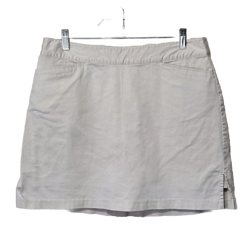 Lady Hagen Skort Womens 10 Beige Khaki Shorts Skirt Pockets Golf Active